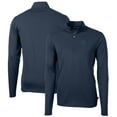 thumbnail image 1 of Men's Cutter & Buck Navy Georgetown Hoyas Virtue Eco Pique Recycled Quarter-Zip Pullover Top, 1 of 3