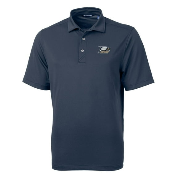 Men's Cutter & Buck Navy Georgia Southern Eagles Big & Tall Virtue Eco Pique Recycled Polo