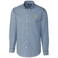 thumbnail image 1 of Men's Cutter & Buck Navy Georgia Tech Yellow Jackets Big & Tall Stretch Gingham Long Sleeve Button Down Shirt, 1 of 1