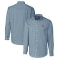 thumbnail image 1 of Men's Cutter & Buck Navy Gonzaga Bulldogs Easy Care Stretch Gingham Long Sleeve Button-Down Shirt, 1 of 3