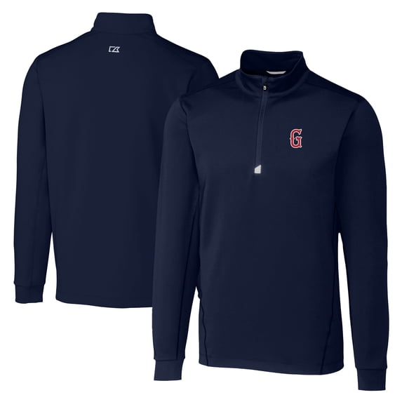 Men's Cutter & Buck Navy Greenville Drive Big & Tall Traverse Stretch Quarter-Zip Top