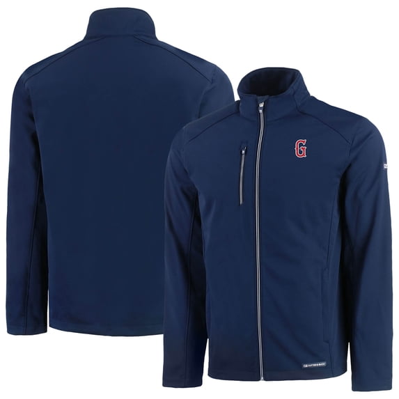 Men's Cutter & Buck Navy Greenville Drive Evoke Eco Softshell Recycled Full-Zip Jacket