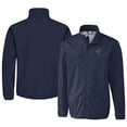 thumbnail image 1 of Men's Cutter & Buck Navy Hillsboro Hops Clique Trail Eco Stretch Softshell Full-Zip Jacket, 1 of 3