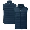 thumbnail image 1 of Men's Cutter & Buck Navy Houston Texans  Evoke Hybrid Eco Softshell Recycled Full-Zip Vest, 1 of 3
