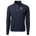 thumbnail image 1 of Men's Cutter & Buck Navy Howard Bison Adapt Eco Knit Hybrid Recycled Quarter-Zip Pullover Top, 1 of 1