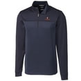 thumbnail image 1 of Men's Cutter & Buck Navy Illinois Fighting Illini Big & Tall Traverse Stripe Half-Zip Pullover Jacket, 1 of 1