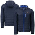 thumbnail image 1 of Men's-Cutter & Buck  Navy Illinois Fighting Illini Rainier Eco PrimaLoft Hooded Full-Zip Jacket, 1 of 3