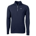 thumbnail image 1 of Men's Cutter & Buck Navy Jackson State Tigers Big & Tall Adapt Eco Knit Quarter-Zip Pullover Jacket, 1 of 1