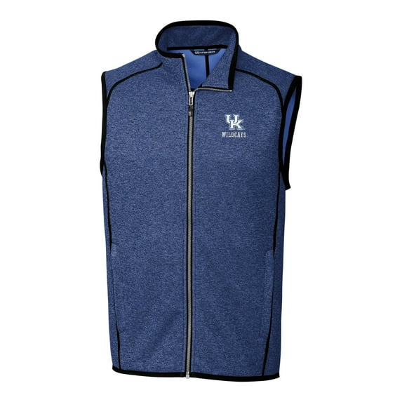 Men's Cutter & Buck Navy Kentucky Wildcats Mainsail Full-Zip Vest