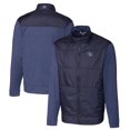 thumbnail image 1 of Men's Cutter & Buck Navy Lehigh Valley IronPigs Stealth Hybrid Quilted Full-Zip Windbreaker Jacket, 1 of 3