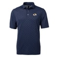 thumbnail image 1 of Men's Cutter & Buck Navy Los Angeles Rams Virtue Eco Pique Tile Print Polo, 1 of 1