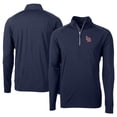 thumbnail image 1 of Men's Cutter & Buck  Navy Louisville Bats Adapt Eco Knit Stretch Recycled Big & Tall Quarter-Zip Pullover Top, 1 of 3