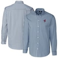 thumbnail image 1 of Men's Cutter & Buck Navy Memphis Redbirds Easy Care Stretch Gingham Long Sleeve Button-Down Shirt, 1 of 3