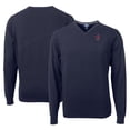 thumbnail image 1 of Men's Cutter & Buck Navy Memphis Redbirds Lakemont Tri-Blend V-Neck Pullover Sweater, 1 of 3
