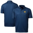 thumbnail image 1 of Men's Cutter & Buck  Navy Michigan Wolverines Alumni Logo Double Dot Print Stretch Polo, 1 of 3