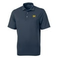 thumbnail image 1 of Men's Cutter & Buck Navy Michigan Wolverines Big & Tall Virtue Eco Pique Recycled Polo, 1 of 1