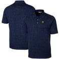 thumbnail image 1 of Men's Cutter & Buck Navy Michigan Wolverines Vault Advantage Tri-Blend Space Dye Big & Tall Polo, 1 of 3
