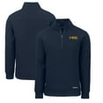 thumbnail image 1 of Men's Cutter & Buck  Navy Milwaukee Brewers City Connect Roam Eco Recycled Quarter-Zip Pullover, 1 of 3
