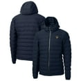 thumbnail image 1 of Men's Cutter & Buck Navy Milwaukee Brewers Mission Ridge Repreve- Eco Insulated Full-Zip Hooded Puffer Jacket, 1 of 3