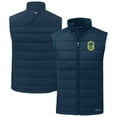 thumbnail image 1 of Men's Cutter & Buck Navy Nashville SC Evoke Hybrid Eco Softshell Recycled Full-Zip Vest, 1 of 3