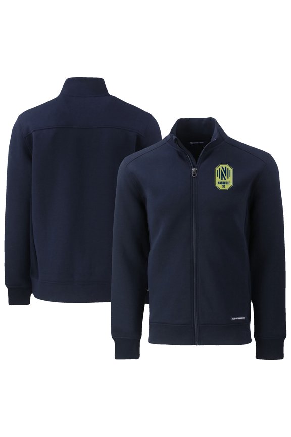 Men's Cutter & Buck Navy Nashville SC Roam Eco Recycled Full-Zip Jacket