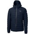 thumbnail image 1 of Men's Cutter & Buck Navy New England Patriots Mission Ridge Repreve Full-Zip Puffer Jacket, 1 of 1