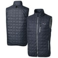 thumbnail image 1 of Men's Cutter & Buck Navy New England Patriots Rainier PrimaLoft Eco Insulated Full-Zip Puffer Vest, 1 of 3