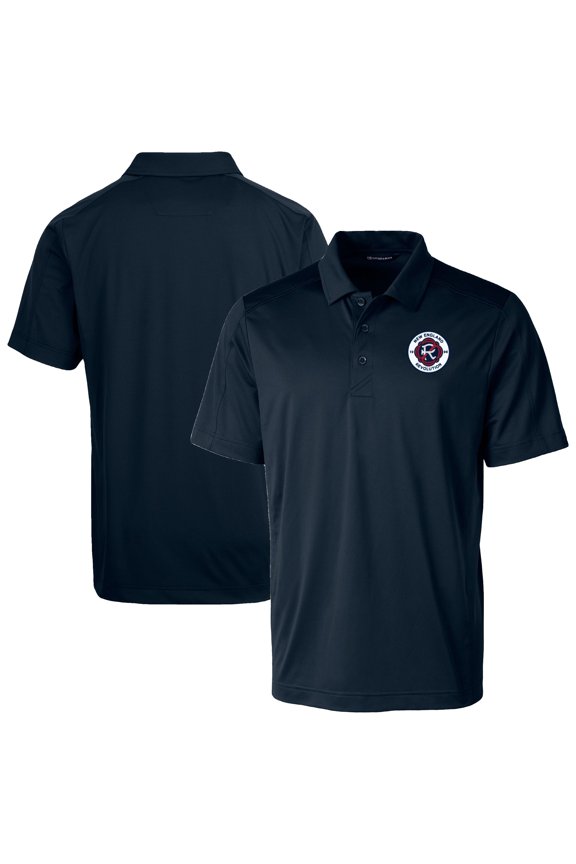 Men's-Cutter & Buck Navy New England Revolution Prospect Eco Textured Stretch Recycled Polo