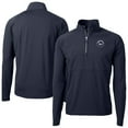 thumbnail image 1 of Men's Cutter & Buck Navy New York Mets Adapt Eco Hybrid Raglan DryTec Quarter-Zip Jacket, 1 of 3