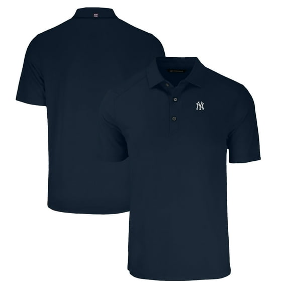 Men's Cutter & Buck Navy New York Yankees Big & Tall Forge Eco Stretch Recycled Polo