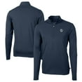 thumbnail image 1 of Men's Cutter & Buck Navy New York Yankees Big & Tall Virtue Eco Pique Quarter-Zip Jacket, 1 of 3