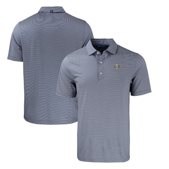 Men's Cutter & Buck Navy North Carolina Tar Heels Big & Tall Forge Eco Double Stripe Stretch Recycled Polo
