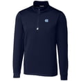 thumbnail image 1 of Men's Cutter & Buck Navy North Carolina Tar Heels Big & Tall Traverse Half-Zip Jacket, 1 of 1