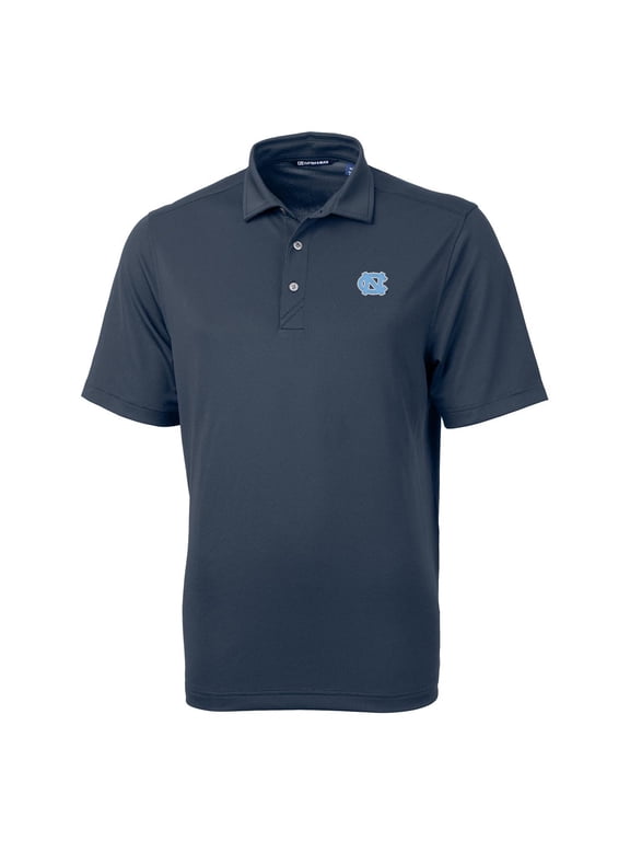 Men's Cutter & Buck Navy North Carolina Tar Heels Big & Tall Virtue Eco Pique Recycled Polo