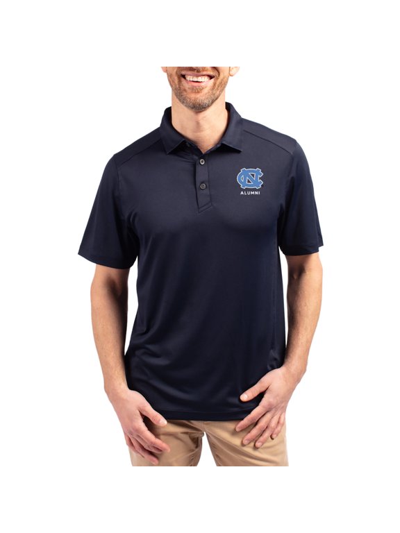 Men's-Cutter & Buck Navy North Carolina Tar Heels Forge Alumni Eco Stretch Recycled Polo