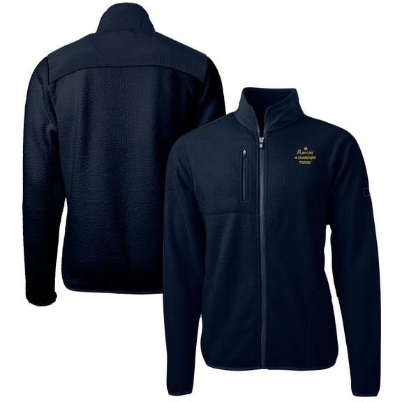 Men's Cutter & Buck Navy Notre Dame Fighting Irish Play Like A Champion Today Big & Tall Cascade Eco Sherpa Fleece