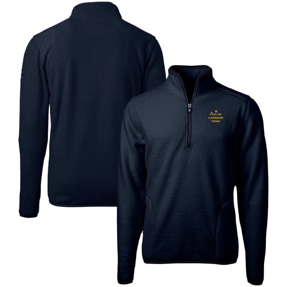 Men's Cutter & Buck Navy Notre Dame Fighting Irish Play Like A Champion Today Big & Tall Cascade Eco Sherpa Fleece