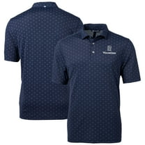 Men's Cutter & Buck  Navy PGA TOUR Volunteers Big & Tall Virtue Eco Pique Tile Print Recycled Polo