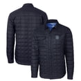 thumbnail image 1 of Men's Cutter & Buck Navy Penn State Nittany Lions Rainier PrimaLoft Eco Insulated Quilted Button-Up Shacket, 1 of 3