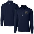 thumbnail image 1 of Men's-Cutter & Buck  Navy Philadelphia Union Traverse Stretch Eco Quarter-Zip Pullover Top, 1 of 3