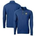 thumbnail image 1 of Men's Cutter & Buck Navy Pitt Panthers Adapt Eco Knit Stretch Recycled Raglan Quarter-Zip Jacket, 1 of 3