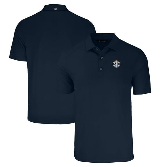 Men's Cutter & Buck Navy SEC Gear Forge Eco Stretch Recycled Polo