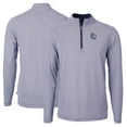thumbnail image 1 of Men's Cutter & Buck Navy San Antonio Missions Big & Tall Virtue Eco Pique Micro Stripe Recycled Quarter-Zip Pullover, 1 of 3