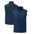 thumbnail image 1 of Men's Cutter & Buck Navy Seattle Mariners Evoke Hybrid Eco Softshell Recycled Full-Zip Vest, 1 of 3