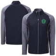thumbnail image 1 of Men's-Cutter & Buck  Navy Seattle Sounders FC Adapt Eco Knit Hybrid Recycled Raglan Full-Zip Jacket, 1 of 3