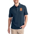 thumbnail image 1 of Men's Cutter & Buck Navy Syracuse Orange Advantage Eco Pique Tri-Blend Polo, 1 of 2