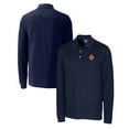 thumbnail image 1 of Men's Cutter & Buck  Navy Syracuse Orange Advantage Tri-Blend Pique Long Sleeve DryTec Polo, 1 of 3