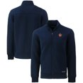 thumbnail image 1 of Men's Cutter & Buck  Navy Syracuse Orange Roam Eco Recycled Full-Zip Jacket, 1 of 3
