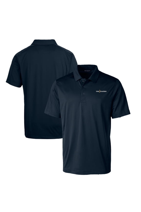 Men's Cutter & Buck Navy THE PLAYERS Big & Tall DryTec Prospect Textured Stretch Polo