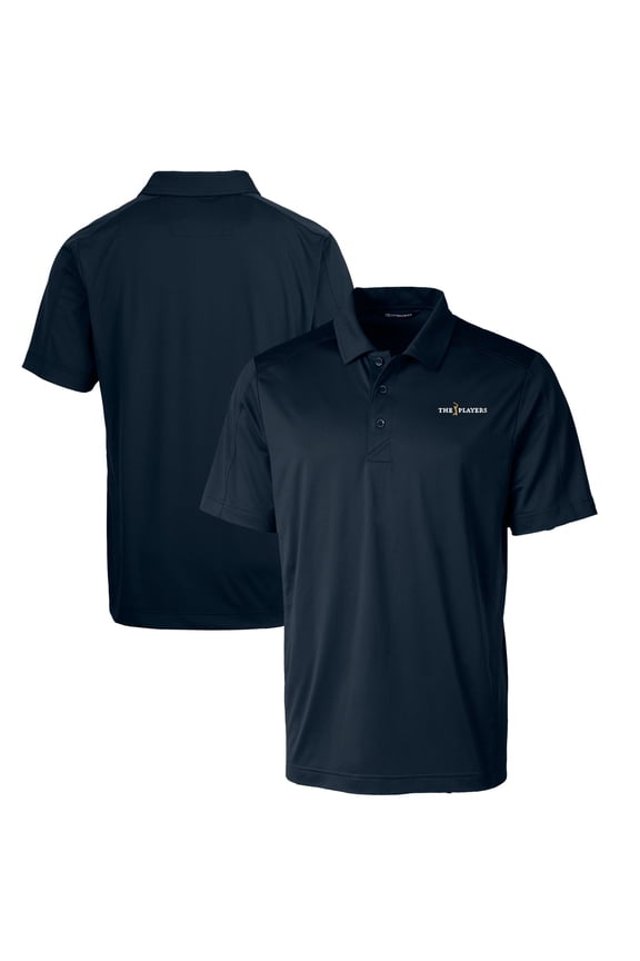 Men's Cutter & Buck Navy THE PLAYERS DryTec Prospect Textured Stretch Polo